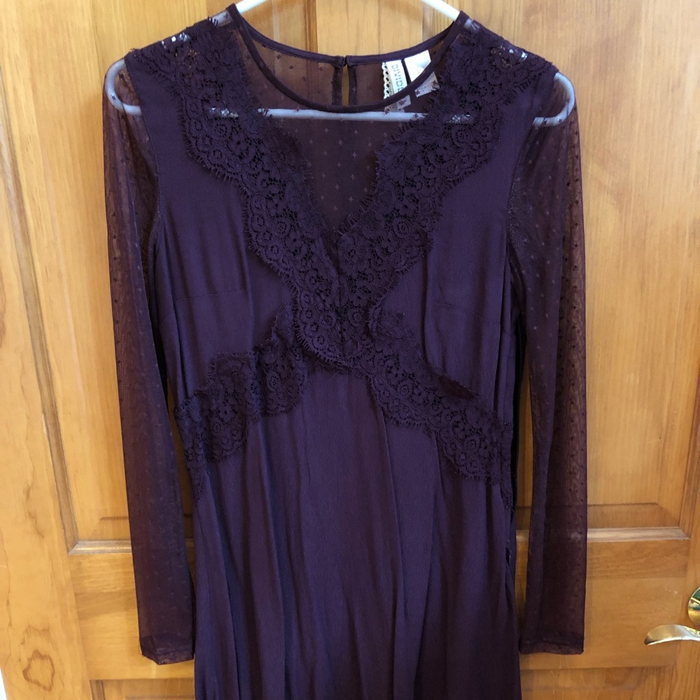 H&M Long Sleeve Purple Lace Dress